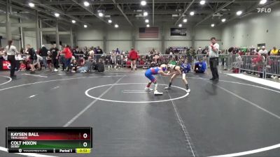 67 lbs Quarterfinal - Kaysen Ball, Trailhands vs Colt Mixon, Derby