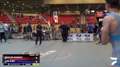 138 lbs Cons. Round 5 - Nikaylen Shabazz, KS vs Luke Suro, CO