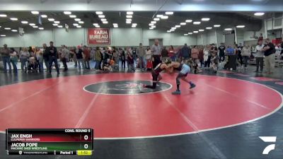 87 lbs Cons. Round 5 - Jacob Pope, Machine Shed Wrestling vs Jax Engh, Culpeper Warriors