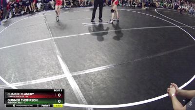 80 lbs Quarterfinals (8 Team) - Charlie Flanery, Team Texas Blue vs Gunner Thompson, Nebraska Red