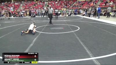 46 lbs Champ. Round 2 - Bennett Grose, Ponca City Wildcat Wrestling C vs McKale Bulman, Salina Wrestling Club