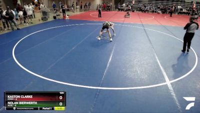 105 lbs Semis (4 Team) - Kaston Clarke, F/MCC vs Nolan Bierwerth, ACGC