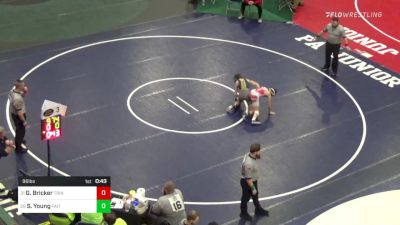 96 lbs Consi Of 16 #2 - Gavin Bricker, Trinity vs Shane Young, Faith Christian Academy