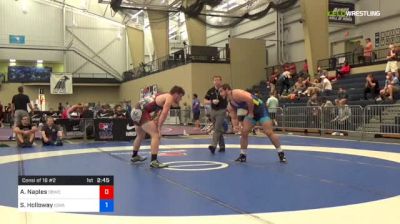 92 kg Consi Of 16 #2 - Aaron Naples, Ohio Bobcat Wrestling Club vs Steven Holloway, University Of Iowa