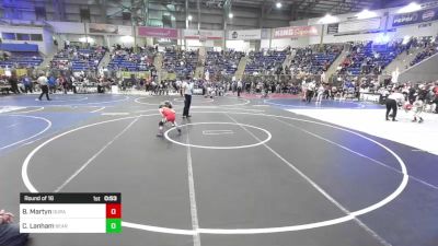 55 lbs Round Of 16 - Barrett Martyn, Durango Wrestling Club vs Cash Lanham, Bear Cave