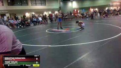 126 lbs Round 5 (6 Team) - Sebastian Bonachea, NFWA Black vs Yosef Walsh, Canes Wrestling