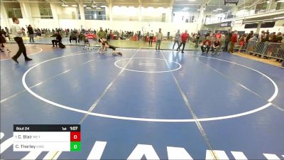 100 lbs Round Of 32 - Cooper Blair, ME Trappers WC vs Colin Thorley, Hingham