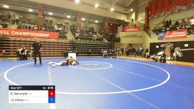 130 lbs Consi Of 8 #2 - Riley Dalrymple, Life (Ga.) vs Devin Patton, William Penn (Iowa)