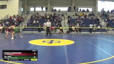 149 lbs Cons. Round 2 - Mason Wersinger, St. John Fisher vs Eli Sims, College At Brockport