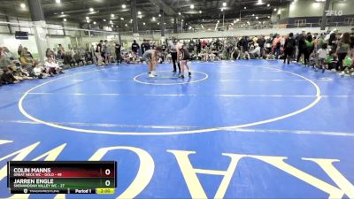 138 lbs Round 1 (6 Team) - Colin Manns, GREAT NECK WC - GOLD vs Jarren Engle, SHENANDOAH VALLEY WC