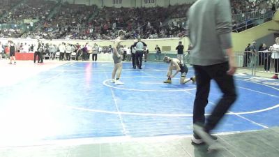 123 lbs Consi Of 64 #2 - Carter Hadsall, Tecumseh vs Deisel Williams, Mustang Middle School