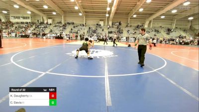 138 lbs Round Of 32 - Keegan Daugherty, CA vs Carnell Davis, RI