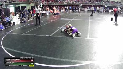 50 lbs Cons. Round 1 - Wyatt Penas, GI Grapplers vs Chaycen Schmidt, Scottsbluff Wrestling Club