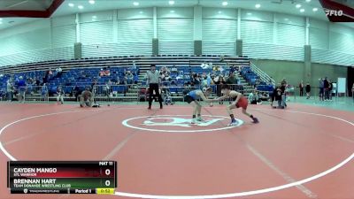 74 lbs Cons. Round 5 - Cayden Mango, STL Warrior vs Brennan Hart, Team Donahoe Wrestling Club