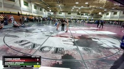 95 lbs 1st Place Match - Tarren Sarver, Touch Of Gold Wrestling Club vs Dominick Urdiales, Gering Wrestling Club