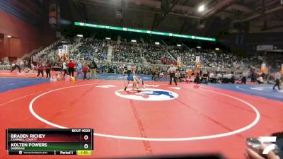 4A-120 lbs Champ. Round 1 - Kolten Powers, Sheridan vs Braden Richey, Campbell County