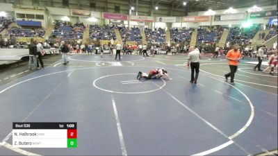 113 lbs Quarterfinal - Nolan Halbrook, Limon Badgers vs Zane Butero, Monte Vista Takedown Club