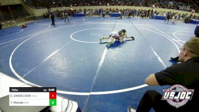 70 lbs Round Of 32 - CAMDEN DANIELSON, Texas Elite Wrestling Club vs Titus Marple, Oklahoma Wrestling Academy