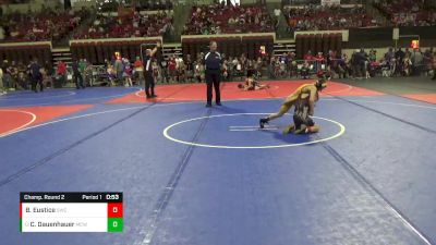 62 lbs Champ. Round 2 - Caleb Dauenhauer, Miles City Wrestling Club vs Bradley Eustice, Sidney Wrestling Club