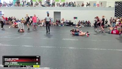 144 lbs Round 2 (4 Team) - Dylan Vetter, Glasgow WA vs Cole O`Brien, BHWC Florida Supreme