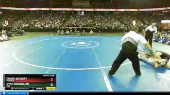D2-126 lbs 1st Place Match - Eyan Dessellier, Kiel vs Chase Beckett, Portage