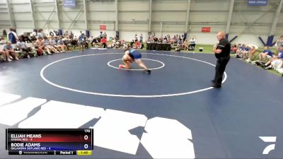 170 lbs Quarters & 1st Wb (16 Team) - Elijah Means, Kansas Red vs Bodie Adams, Oklahoma Outlaws Red