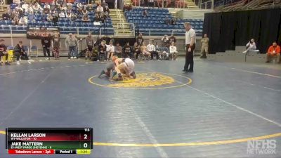 113 lbs Placement Matches (8 Team) - Jake Mattern, E1-West Fargo Sheyenne vs Kellan Larson, W1-Williston