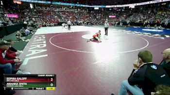 Girls 132 lbs Champ. Round 1 - Sophia Galoff, Brillion Girls vs Arianna Smith, Random Lake Girls