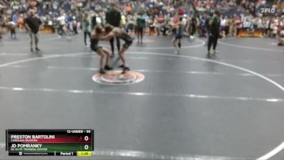 95 lbs Semifinal - Preston Bartolini, Carolina Reapers vs Jd Pomranky, KC Elite Training Center