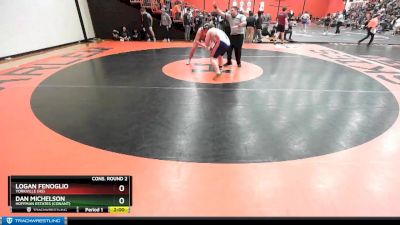 285 lbs Cons. Round 2 - Logan Fenoglio, YORKVILLE (HS) vs Dan Michelson, Hoffman Estates (CONANT)