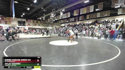 175 lbs Cons. Round 3 - Ahmed Shekaib Ameer Hussain, El Cajon Valley vs Myles Navarro, Temescal Canyon