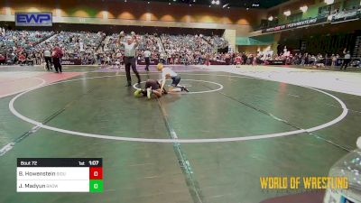 85 lbs Semifinal - Ben Howenstein, Siouxland Wrestling Academy vs Jaguar Madyun, Bay Area Dragons