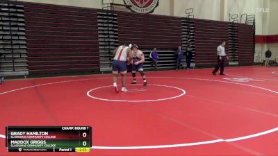 285 lbs Champ. Round 1 - Grady Hamilton, Clackamas Community College vs Maddox Griggs, Clackamas Community College