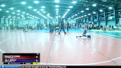 60 lbs Rd# 10- 12:45pm Saturday - Paulette Perez, Lady Reapers vs Mila Sebolt, Iowa Ladies