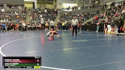 45 lbs Round 1 - Oakley Adams, Sturgis Youth Wrestling vs Evelyn Berry, Sidney Cowboys