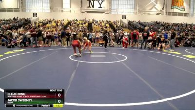 116 lbs Champ. Round 1 - Jacob Sweeney, NWAA vs Elijah King, Whitney Point Youth Wrestling Club