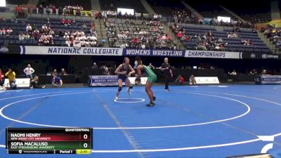 123 lbs Quarterfinal - Naomi Henry, New Jersey City University vs Sofia Macaluso, East Stroudsburg University