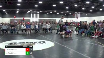 75 lbs Placement Matches (8 Team) - Michael Rundell, Illinois Menace vs Loc Webber, Beast Mode