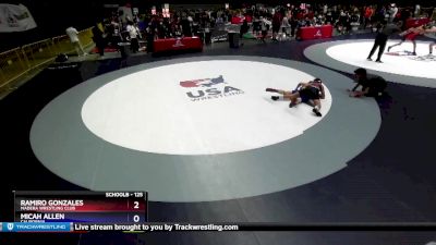 125 lbs Cons. Semi - Ramiro Gonzales, Madera Wrestling Club vs Micah Allen, California