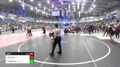 90 lbs Consi Of 4 - Julian Naranjo, Ortega Middle School vs Kayce Spellman, Pomona Elite