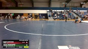 141 lbs Finals (2 Team) - Noah Krakower, Johnson & Wales (RI) vs Matt Haycook, Ithaca