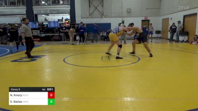 215 lbs Consy 5 - Noah Knorp, Notre Dame GP vs Skylar Badas, Canon-McMillan