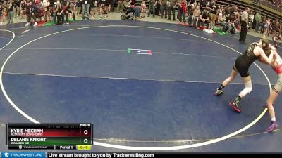 110 lbs Quarterfinal - Delanie Knight, Wasatch WC vs Kyrie Mecham, Altamont Longhorns