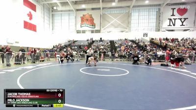 70 lbs Quarterfinal - Milo Jackson, SV Saber Den Wrestling Club vs Jacob Thomas, Guilderland Youth Wrestling