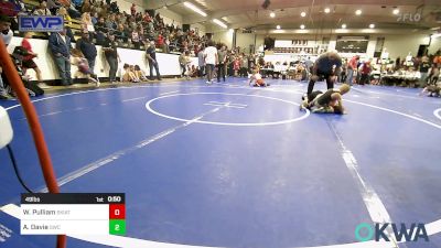 49 lbs Round Of 16 - Weston Pulliam, Skiatook Youth Wrestling vs Achilles Davie, Salina Wrestling Club