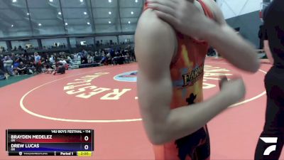 114 lbs Quarterfinal - Brayden Medelez, OR vs Drew Lucas, OR