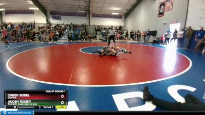 120 lbs Champ. Round 1 - Auden Rosier, Thunder Basin High School vs Zaden Seibel, Laramie