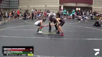 72 lbs Round 3 (6 Team) - Grayson VanValkenburg, Ares Black vs Brycen Kothenbeutel, Team Gotcha