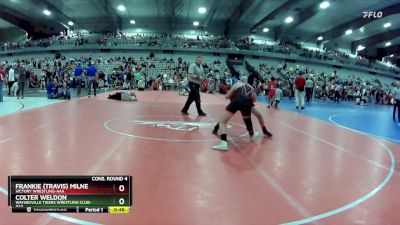 120 lbs Cons. Round 4 - Colter Weldon, Waynesville Tigers Wrestling Club-AAA vs Frankie (Travis) Milne, Victory Wrestling-AAA