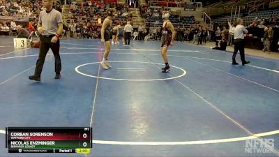 114 lbs Quarterfinal - Nicolas Enzminger, Bismarck Legacy vs Corban Sorenson, Watford City